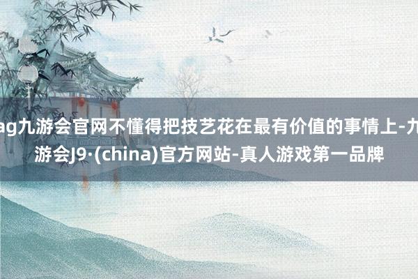 ag九游会官网不懂得把技艺花在最有价值的事情上-九游会J9·(china)官方网站-真人游戏第一品牌