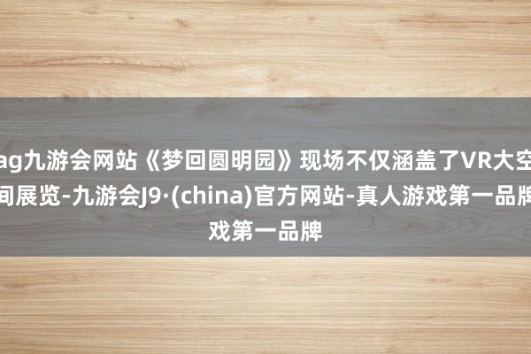 ag九游会网站《梦回圆明园》现场不仅涵盖了VR大空间展览-九游会J9·(china)官方网站-真人游戏第一品牌