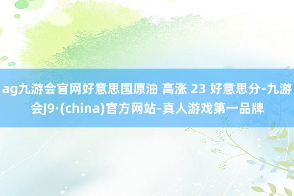 ag九游会官网好意思国原油 高涨 23 好意思分-九游会J9·(china)官方网站-真人游戏第一品牌